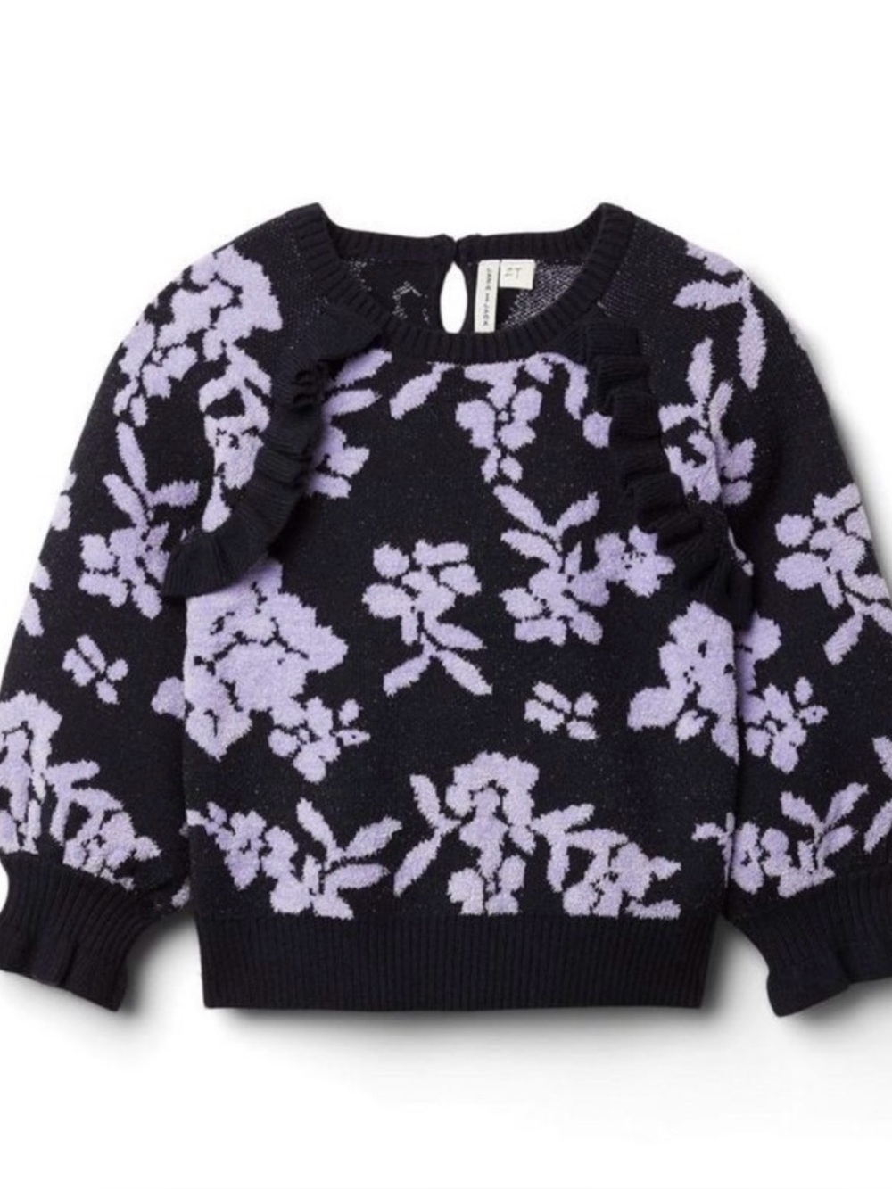 Janie and Jack FLORAL BOUCLE SWEATER Dark Marine Floral
